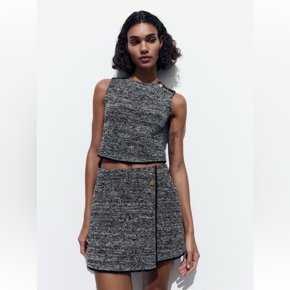 Zara Gray Skirt Set